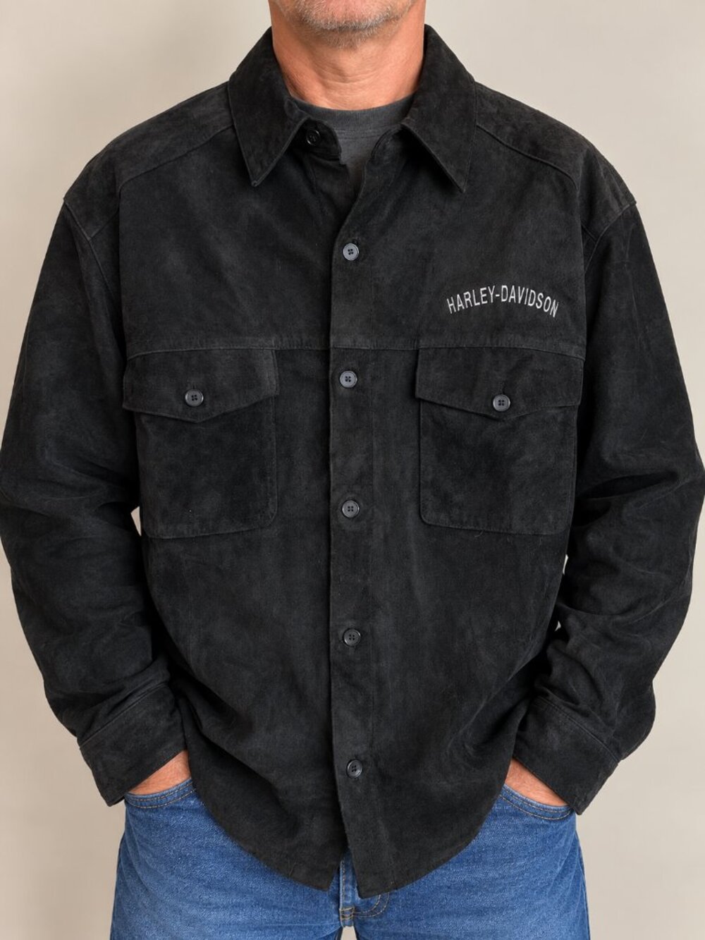 Vintage Harley-Davidson Euro Mond Genuine Leather Jacket XXL Black